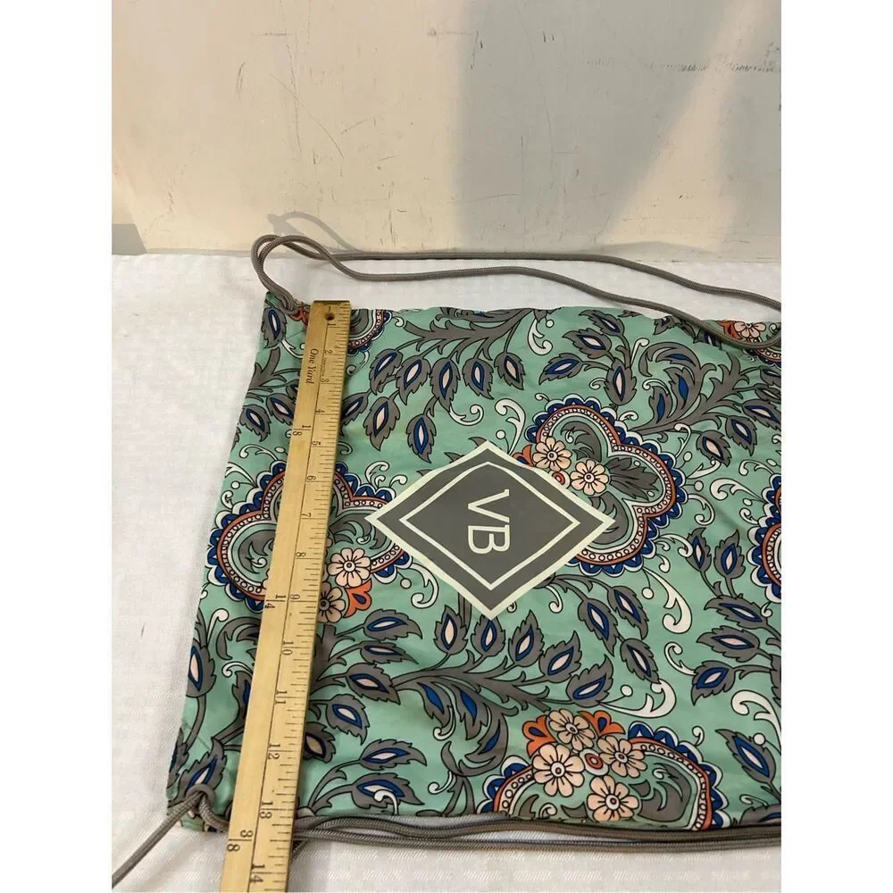 Vera Bradley VB‎ cinch sack green gray